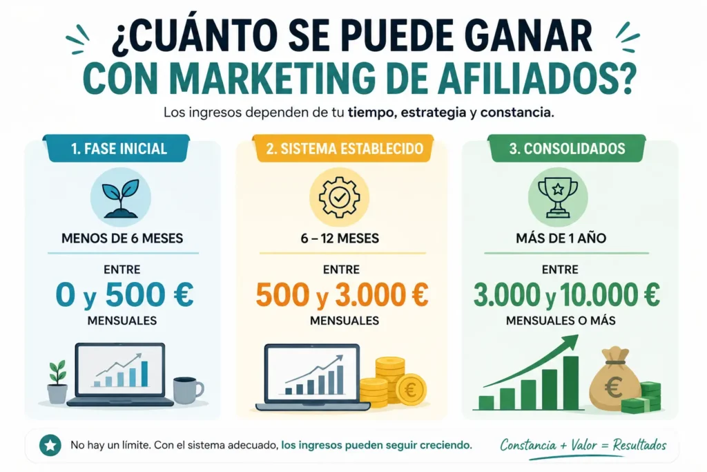 cuanto se puede ganar marketing de afiliados ingresos mensuales